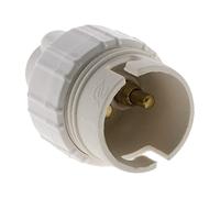 3 douilles B22 en nylon avec 1 bague - Blanc - Zenitech