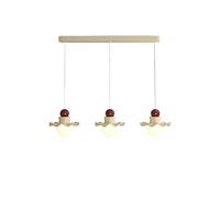 3 Éclairage de Cuisine îlot Pliant en Verre Lait Pendentif léger Rustique Light Nordic Farmhouse Cluster Pendant pour la Salle à Manger Living Room Bedroom Restaurants
