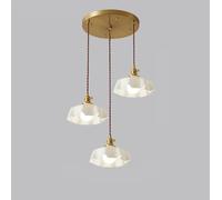 3 Éclairage Vintage Milk Verre Fleur Pendre luminaire Assymer Pink Floral Suspendre Le Plafond Chandelier Country French for Island Farmhouse Table de Salle à Manger