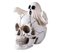 3. Eerie Specter & Skull Résine Craft Halloween Decor Accent pour bibliothèque bureau