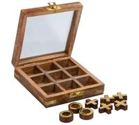 3 el linea con caja de madera marron