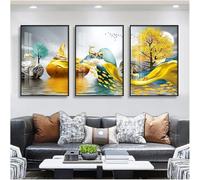 3 El Wall Art Peinture Décorative à Jet D’Encre 12 Couleurs, Surface en Cristal Translucide Haute Définition, Adaptée Au Salon, Chambre à Coucher, Couloir, R, 40x60x3cm