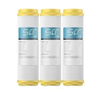 3 éléments filtrants en résine T33, Élément filtrant remplacement toute la maison (10 po x 2,5 po), Compatible avec tous les systèmes filtration osmose inverse et puits 10 po