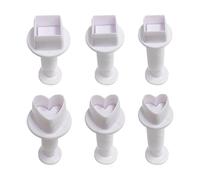 3 Emporte-Pièces Cœur et Carrés, Mini Formes Pâtisserie