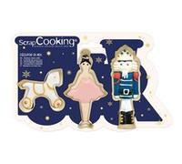 ScrapCooking – Emporte-pièces 3 Casse-Noisette en inox doré (Danseuse, Cheval) 2087