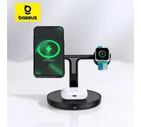 3 En 1 20w Support De Chargeur Sans Fil Magnétique Pour Iphone 16 15 14 Pro Airpods Apple Montre Téléphone Support De Station De Charge Rapide