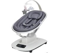 3 en 1 Balancelle Transat Bébé Électrique avec Télécommande,Table à manger,5 Modes balancement,Minuterie,Musique - Gris fonce