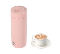 3 en 1 Bouilloire Électrique 400ml Conservation Automatique Chaleur Portable Petite Bouilloire Electrique pour Bureau, L'école, Voyages pour Chauffer et Garder Chaud L'eau Potable, Café, Lait (Rose)