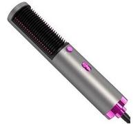 3 en 1 brosse lissante chauffante, brosse chauffante électrique réglable (rouge)