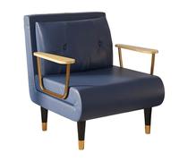 3 en 1 Chauffeuse 1 Place Adulte Luxe et Léger Style Nordique Tissu Technologique Canape Lit Convertible Dossier Réglable sur 6 Niveaux Lit D'appoint pour Bureau, Salons(Blue,190 * 80 * 30cm)