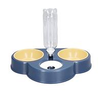 3 en 1 Chien Chat Eau et Nourriture Ensemble Amovible Triple Chat Bols Mangeoire pour Animaux de Compagnie pour Nourriture Humide/Sec pour Petits ou Moyens Chiens Chats Chiot Chaton Lapin(Type 2)