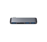 3-en-1 Combo Hub Adaptateur Aluminium USB 3.0 Type-C 3 Ports USB 3.0 et Lecteur de Cartes Micro/SD Compatible avec 12 Pouc