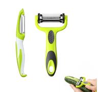 3 En 1 Econome A Julienne, Éplucheur À Fruits Et Légumes, Multifonction Eplucheur Légumes Avec Poignée Antidérapante Est Idéal Pour Peler Les Pommes De Terre, Les Carottes Et Divers Fruits Et Légumes