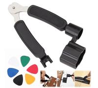 3 en 1 Enrouleur de Corde,Pince Coupante Guitares,Enrouleur Corde Guitare, Extracteur de Broches de Pont,Manivelle pour Guitare,Enrouleurs de Corde pour Guitare,Pour guitare,Basse,Ukulélé
