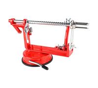 3 en 1 éplucheur De Pommes, Corer Outil De Coupe en Spirale 304 Lame éplucheur De Pommes De Terre à Manivelle pour Cuisine Restaurant Grande Tige De Traction à Ventouse Rouge