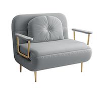 3 en 1 Foldable Convertible Sofa Bed with Adjustable Backrest, Ergonomic Design, Cat Scratch Fabric, Gold-Plated Carbon Steel Legs, Living Room & Guests (Gray, 190 x 100 x 30 cm)