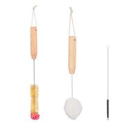 3 en 1 Goupillon Bouteille en Verre, Ecouvillon Bouteilles, Brosses Goupillon pour Sodastream Bouteille en Verre, Brosse de Nettoyage pour Bouteilles de Soda Vin Carafes