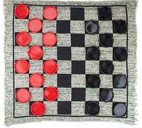3 en 1 Jeu de contrôle géant Tic Tac Toe Game Board pour adultes et enfants avec 24 pièces Checker Indoor Outdoor Games Family Party