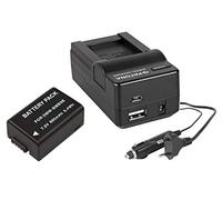 3 en 1 Kit pour l'Panasonic Lumix fz82/DC-fz82 - - dmc-bmb9 + 4 en 1 Chargeur de Batterie pour Panasonic DMW (Entre Autres avec USB/Micro USB et Allume-Cigare/Voiture) avec PATONA displaypad