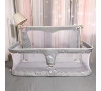 3 en 1 Lit de chevet pour bébé, Berceau Cododo pour Bébé, berceau bébé evolutif, Lit Cododo de Bébé avec Moustiquaire, fenêtre en maille respirante et visible, pour Les Bébés de 1 à 36 Mois(Creamy-whi