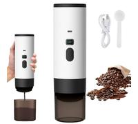 3 En 1 Machine à Café Portable, CafetièRes Expresso à Capsules Et Café Moulu, Machine à Expresso éLectrique, 15 Bar, Électrique USB, chauffe instantanée, pour Bureau Voyage Camping Maison (Blanc)
