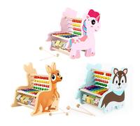 3 En 1 Multi-Fonction Octave Knock Piano Calculatrice Numéro Orff Instruments Jouet Musical Aide Pédagogique Pour Enfants,Rose