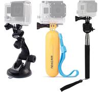 3 en 1 Perche Selfie, Perche à Selfie Monopode étanche Support de Voiture à Ventouse Compatible avec GoPro Hero 13 12 11 10 9 8 AKASO Apexcam WOLFANG TIMNUT Action Cam, Selfie Stick Accessoire