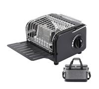 3 en 1 RéChauds de Camping Compact, LéGer et Portable, Rechaud Camping Sac de Rangement Inclus, pour Voyage de Pêche en Plein Air,Black