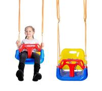 3 en 1 Siège Bébé Balançoire Enfant avec Dossier Évolutive Ceinture Sécurité Charge Max 200Kg