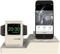 3 en 1 Station de charge Dock iWatch AirPods Chargeur Stand Docks pour Apple Watch Series 3/2/1/AirPods/iPhone X/8/Plus/7/6/Plus gris blanc