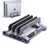 3 en 1 Support Ordinateur Portable Vertical Laptop Stand Vertical Triple Fente Porte PC Portable Bureau Réglable Compatible avec