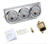 3 en 1 Testeur de voiture 52 mm Pression d'huile Voltmètre