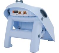 3 en 1 Tête de toilette -Tabouret d'entraînement Schlupfproof pliage 2 marches pour bébé salle de bain bleu