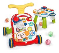 3 en 1 Trotteur Véhicule et Paneau de Jouet ,Trotteur pour bébé,,Trotteur Bébé Chariot de Marche, 6 mois,Plateau de jeu amovible