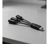 3 en 1 USB C vers 3,5 mm casque et charge pour iPhone 15 16 Pro Max pour Samsung S24 pour iPad Type C Audio Dongle Splitter Noir