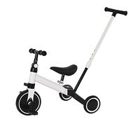 3 en 1 Vélo d'Equilibre Enfants Evolutif avec Siège et Guidon Réglables, Tricycle à Pédales Convertible avec 3 Roues EVA, Draisienne Intérieur Extérieur pour Enfants 1-4 Ans-Trois -in-un (blanc)