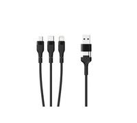 The Mobility Lab 3 en 2 Lightning Micro-USB USB Type C 1 m tressé Noir