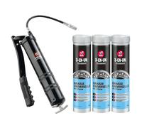 3-EN-UN Lot Technique, Pompe à Graisse + 3 Cartouches de Graisse Universelle au Lithium 400 G