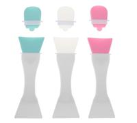 3 Ensembles Brosse en Silicone pour Masque Facial, Applicateur | Contrôle Précis, Répartition Uniforme, Toucher Délicat, Usage Salle de Bain et Coiffeuse, pour Peau Couleur Aléatoire