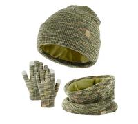 3 Ensembles de bonnet et de gants d'hiver pour enfants - Bonnet tricoté pour tout-petits - Gants tactiles - Cache-cou pour garçons et filles de 5 à 14 ans - Ensemble de gants et de bonnet avec écharpe