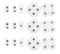 3 Ensembles de Coussinets Conducteurs Remplacement Compatible avec PS4 JD M-030 JD M-040 Contrôleur Coussinet de Bouton Adhésif Conducteur en Silicone Transparent