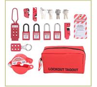 3 ensembles de kits de consignation de consignation, kit de consignation de consignation électrique avec 4 cadenas de sécurité,