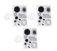 3 ensembles de matrices de timbres, tampons transparents bricolage, tampons transparents pour carte g, album photo s avec l, s faits à la main pour réserver des intentions