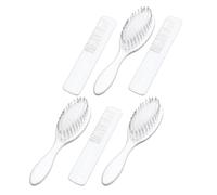 3 Ensembles Kit de Coiffure Bébé, Brosse Peigne Démêlant | Plastique Blanc, Soin Capillaire et Massage du Cuir Chevelu, pour Bébé et Tout-petit