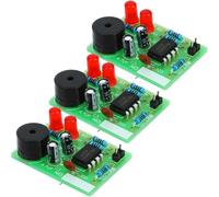 3 Ensembles Kit Électronique Éducatif, Circuit Flash LED | Carte Fr4 Verte, Composants Inclus, pour Atelier Hobby et Éducation Stem, Compatible Ne555 et Buzzer