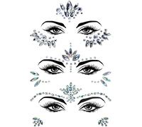 3 Ensembles Strass Autocollant Visage, Strass Maquillage Visage, Visage Bijoux Maquillage Strass Autocollant, Pour Maquillage Festival Tatouages Temporaires Pour Le Corps Auto Adhésif[Z17]