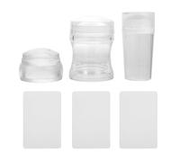 3 Ensembles Tampon en Silicone Transparent avec Grattoirs | Capture de Motif Rapide, Usage avec Vernis Gel, Salon Professionnel, Idées de Fêtes et Présents