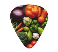 3 épaisseurs différentes Introduction de divers légumes Imprimés Médiators pour guitare acoustique basse ukulélé