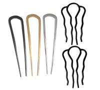 3 Épingles À Cheveux En Forme De U Et 2 Épingles À Cheveux À Quatre Têtes, Artefacts De Réparation En Épingle À Cheveux Simples, Accessoires De Cheveux En Métal, Outils En Épingle À Cheveux.
