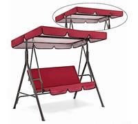 3 er Balancelle de jardin à bascule robuste en métal avec toit supérieur en métal